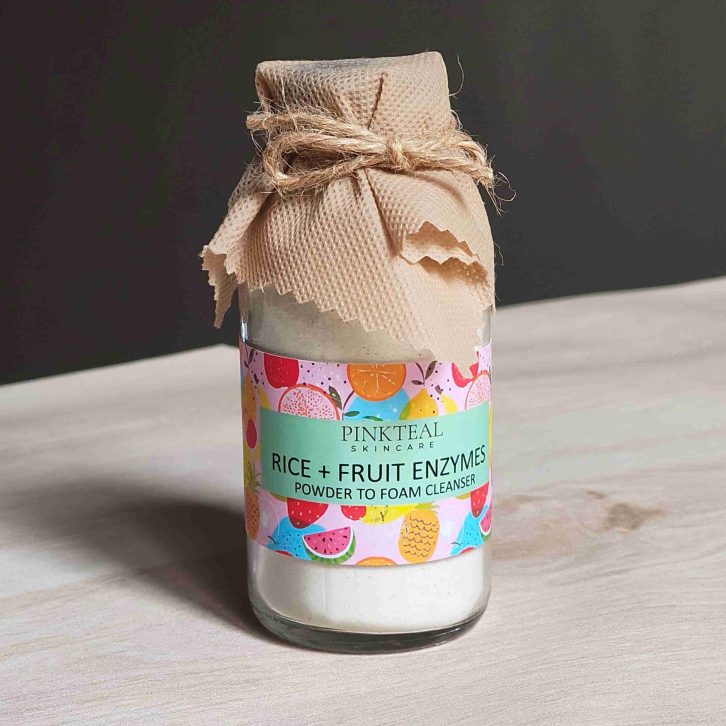 Pinkteal-Ricefruit-enzymes-powder-to-foam-cleanser