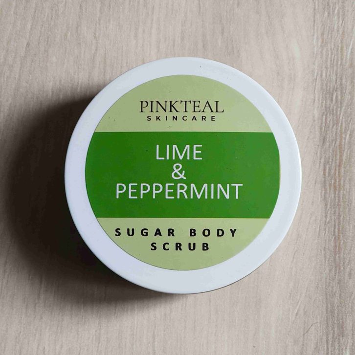 Pinkteal Lime and Peppermint Sugar Scrub