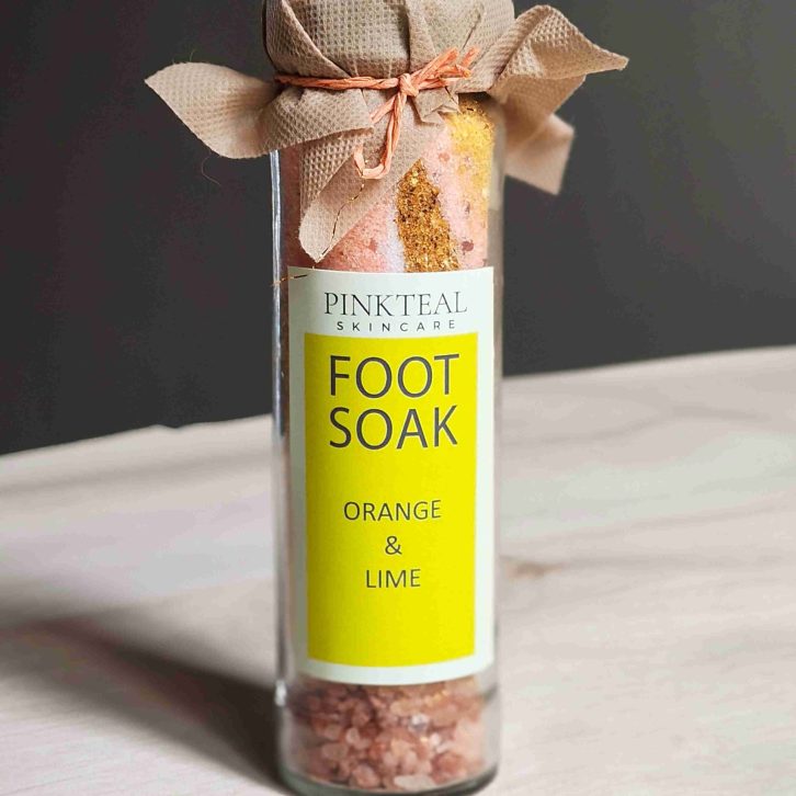 Pinkteal-orange-and-lime-foot-soak