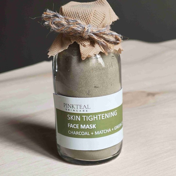 Pinkteal Skin Tightening Charcoal + Matcha + Green clay Face Mask